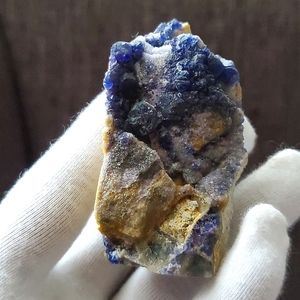 Blueberry Fluorite Raw Crystal Specimen Tower